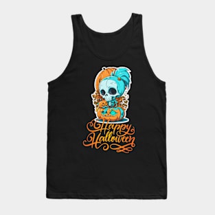 Funny Halloween Skeleton Tank Top